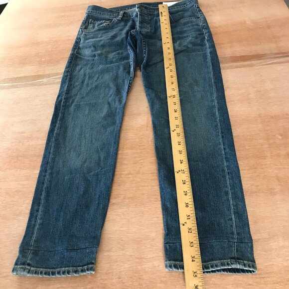 Rag & Bone Standard Issue Fit 2 Slim Leg Jean Men 30x26 Blue Button Fly Low Rise - Picture 6 of 15